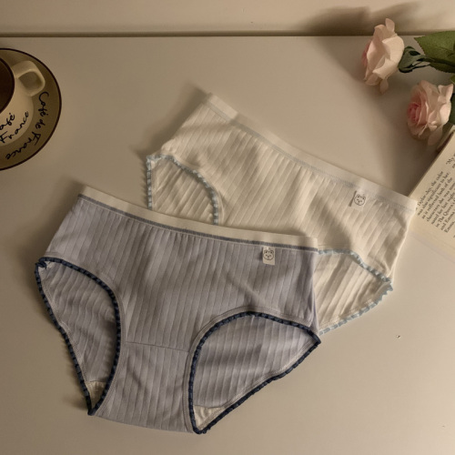 Pure cotton girls mid-waist breathable cute girls cotton antibacterial crotch briefs 5 pack