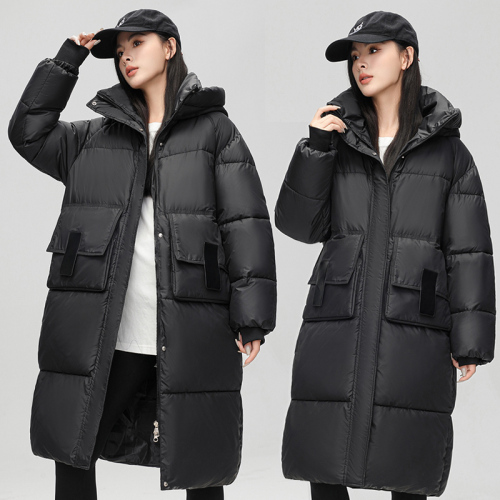 2024 winter new style over-the-knee long high-end street fashion thickened down jacket for women