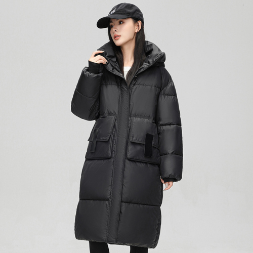 2024 winter new style over-the-knee long high-end street fashion thickened down jacket for women