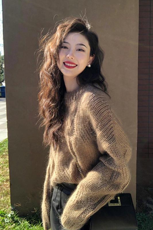 New style lazy style sweater for women, popular spring wear, winter thickened inner layer, base layer sweater top, high-end feel