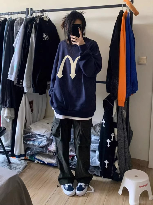 Chinese cotton composite milk silk 300g/silver fox velvet 400g round neck sweatshirt for women