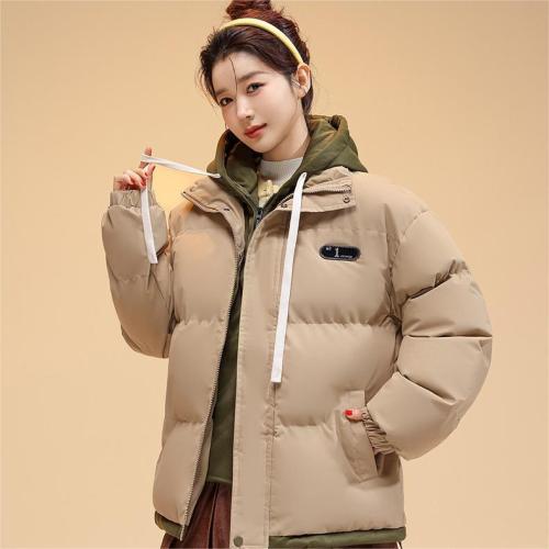 Cotton clothing winter down cotton fake two-piece thickened hooded loose style top warm bread cotton-padded jacket