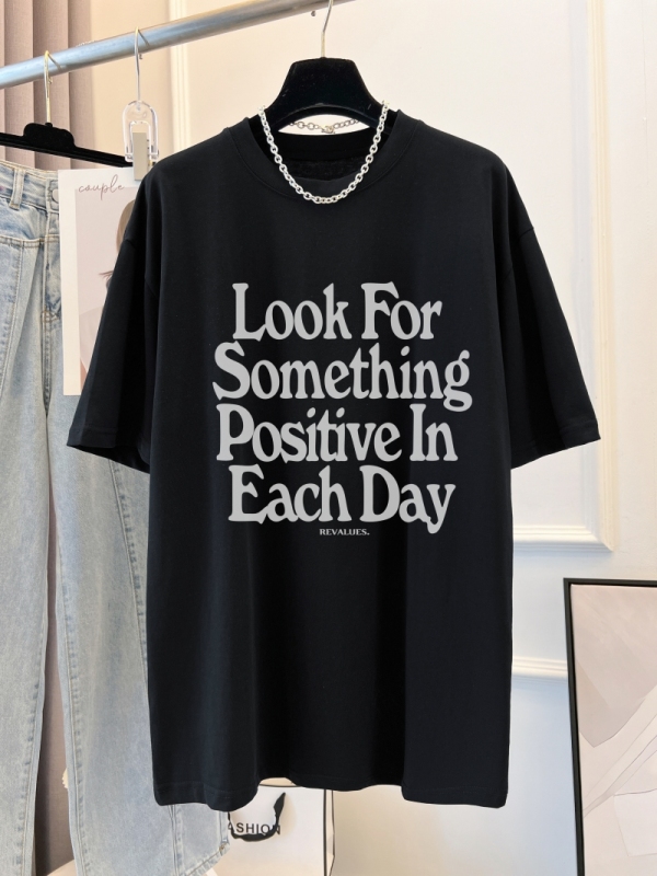 Women's printed summer short-sleeved T-shirt loose Korean style