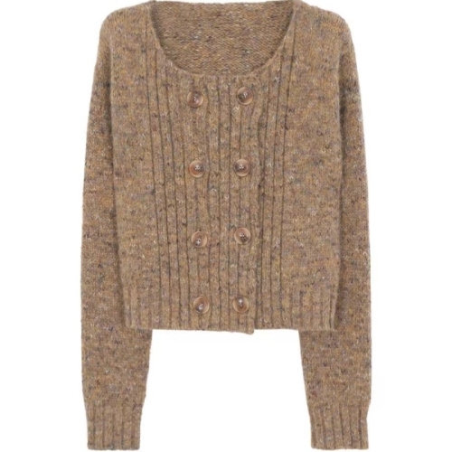 Knitted cardigan 2024 new autumn design long-sleeved sweater jacket