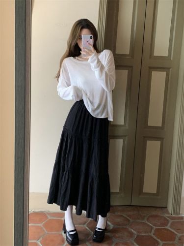 Round neck, loose, lazy and versatile candy-colored sun protection top