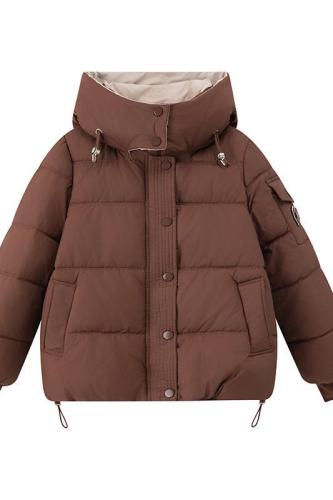 2024 New Winter Short Down Jacket Women's Thickened Small Fashionable Versatile Hooded Bakery Jacket