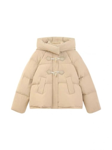 Sleepy Rabbit waffle detachable hood short down jacket for women winter three-proof thickened cotton jacket for little people