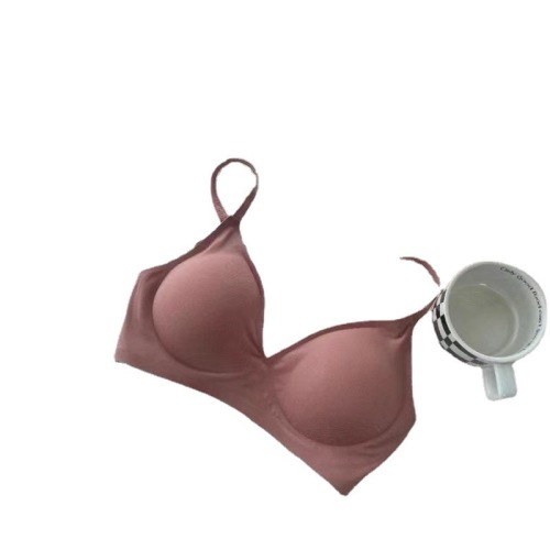 Jelly Seamless Nude Solid Color Expansion Bra Women's Three-Dimensional Cup Comfortable Push-Up Side Breasts Wireless Bra