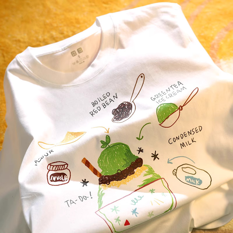 New large size loose short-sleeved T-shirt women's pure cotton wrap collar couple dress S -- 3XL100% cotton 200g pure cotton