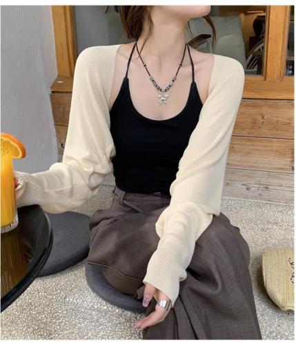 Sun protection cardigan women's thin waistcoat blouse new style shawl summer with skirt and ice silk knitted jacket