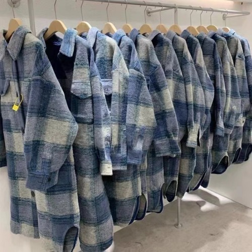 Autumn and winter new large size women's loose plaid woolen coat plaid mid-length coat M-4XL 200 pounds
