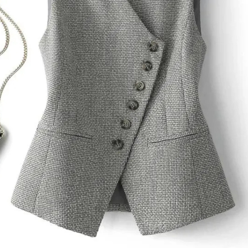 Quality inspector's picture has lining high-end vest women's short spring and autumn new top waistcoat sleeveless vest temperament vest