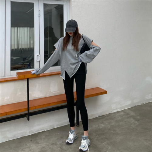 ~Magic pants small feet black nine-point new high waist slimming