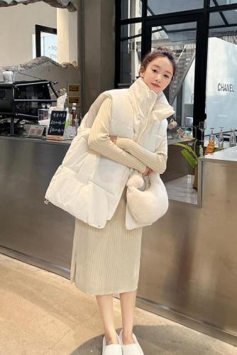 Actual shot of internet celebrity vest for women 2024 autumn and winter new Korean style niche ins down jacket vest