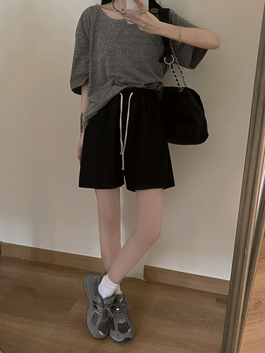 Summer wide-leg pants for women, summer casual sports pants, loose and slim, mid-length pants for outer wear, shorts