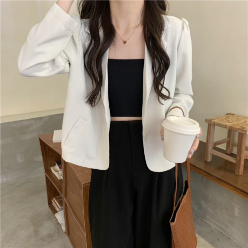 Actual shot of new Korean style design small suit casual suit jacket top