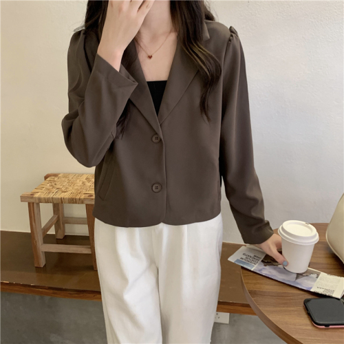 Actual shot of new Korean style design small suit casual suit jacket top