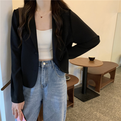 Actual shot of new Korean style design small suit casual suit jacket top