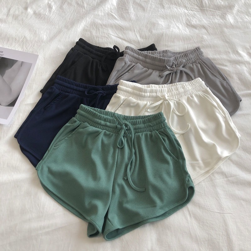 Sports casual shorts for women spring and summer new Korean style versatile slim running wide leg pants student pants