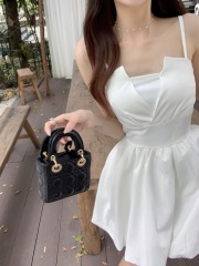 Pure lust sexy hottie's high-end backless lace-up design bow waist dress