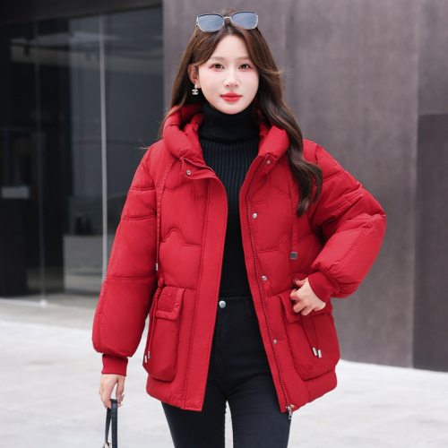 Real shot of winter thickened cotton-padded clothes for women 2024 new design loose niche bread coat thickened jacket trendy