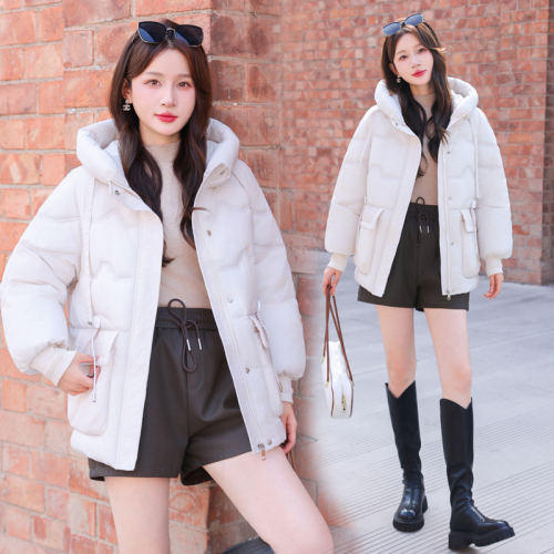 Real shot of winter thickened cotton-padded clothes for women 2024 new design loose niche bread coat thickened jacket trendy