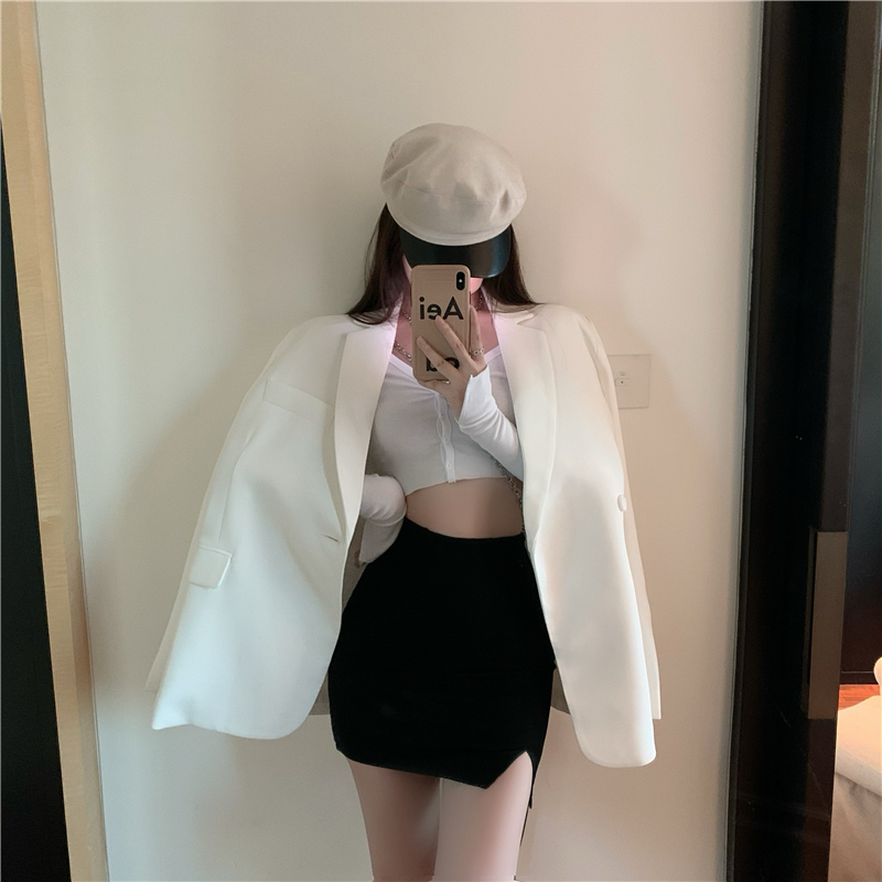 Summer chic sexy slit hip skirt design slim fashion skirt short skirt