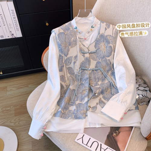 New Chinese style buckle vest for women in spring, Chinese style vest, short style, fashionable Tang suit vest jacket