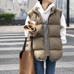 Real shot~Cotton coat, cotton vest, women's 2024 winter new Korean style thickened sleeveless outer waistcoat warm jacket