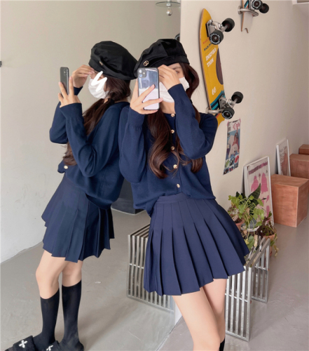 Autumn and winter pleated skirt, high-waisted mid-length large size A-line skirt with lining