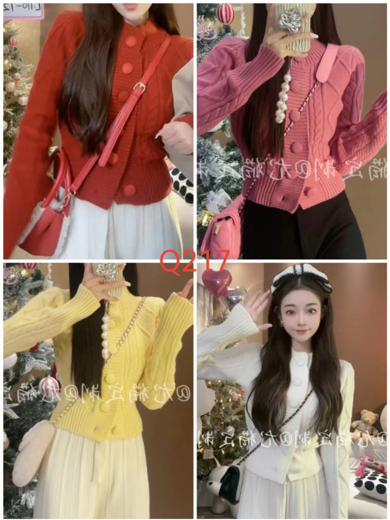 Korean niche design twist thickened slim sweater jacket for women autumn and winter new temperament stand-up collar knitted cardigan