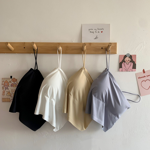 Ice Silk Seamless Underwear Women's Breast Wrapped Suspenders Anti-exposure Tube Top Vest for Students