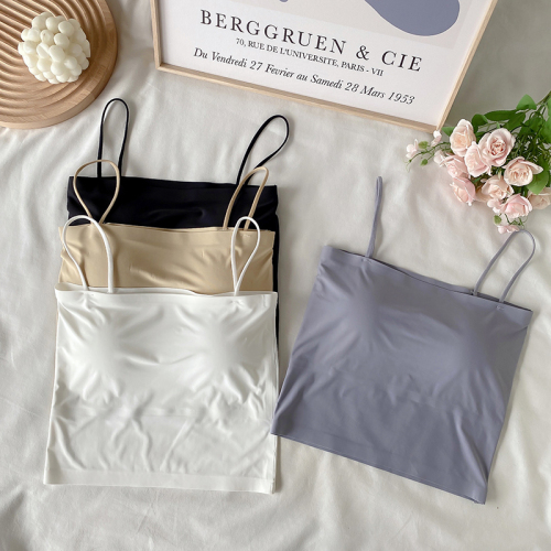 Ice Silk Seamless Underwear Women's Breast Wrapped Suspenders Anti-exposure Tube Top Vest for Students