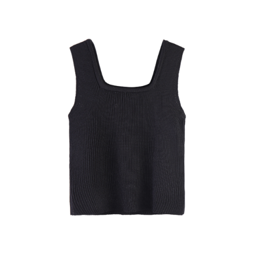 Black camisole women's summer inner wear French design tube top hot girl bottoming short top wear trendy ins