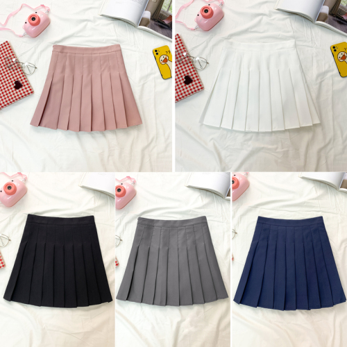 New women's spring, summer and autumn A-line skirts, college style jk short skirts, slimming skirts