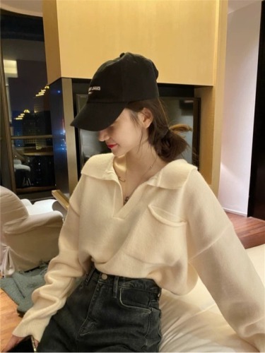 Sweater women's spring and autumn outer wear sweater new Japanese vintage retro student forest loose long-sleeved top jacket