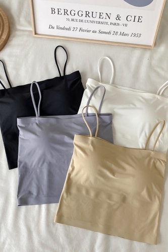Ice Silk Seamless Underwear Women's Breast Wrapped Suspenders Anti-exposure Tube Top Vest for Students
