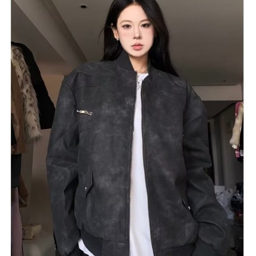 American retro workwear jackets for men and women, high-end spring and autumn high street niche loose couple flight suits, jackets, trendy brands