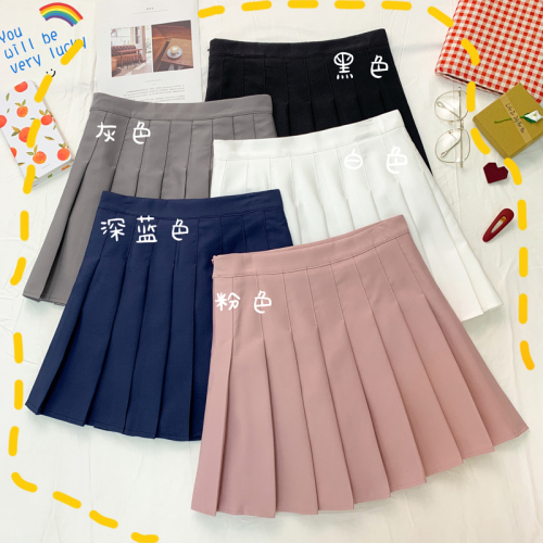 New women's spring, summer and autumn A-line skirts, college style jk short skirts, slimming skirts