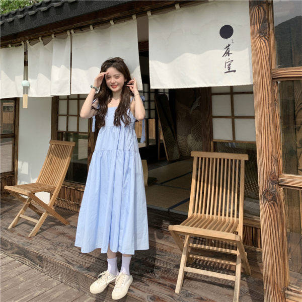 S=XL skirt summer new style gentle style bow super fairy suspender dress