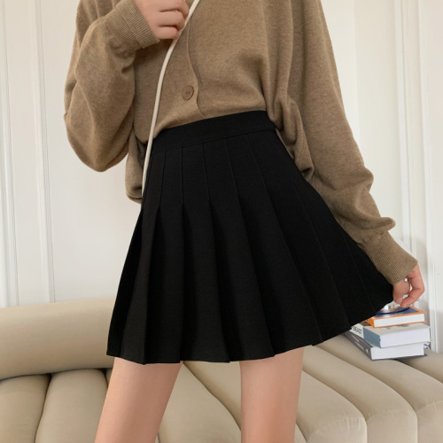 Korean style high waist slimming pleated skirt a line slimming skirt