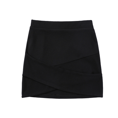 Black skirt women's summer thin high-waisted slimming bottoming hot pants elastic tight hip-hugging culottes trendy