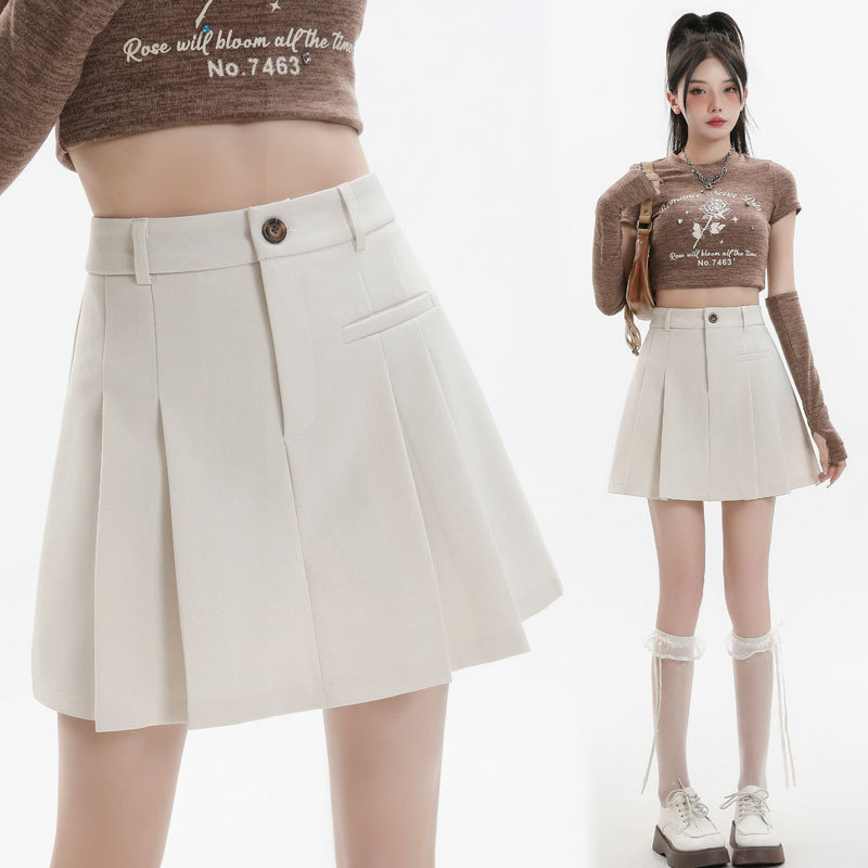 2024 spring and summer new slim and versatile suit skirts and short skirts for girls, stylish Korean version