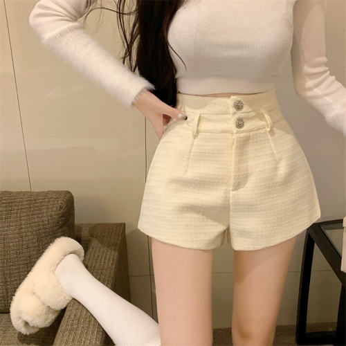 Real shot!  Qiu Xiaoxiang style woolen high-waisted fashionable and versatile slimming A-line outer boot pants