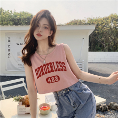 New style vest t-shirt women's tops printing