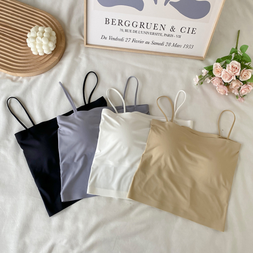 Ice Silk Seamless Underwear Women's Breast Wrapped Suspenders Anti-exposure Tube Top Vest for Students