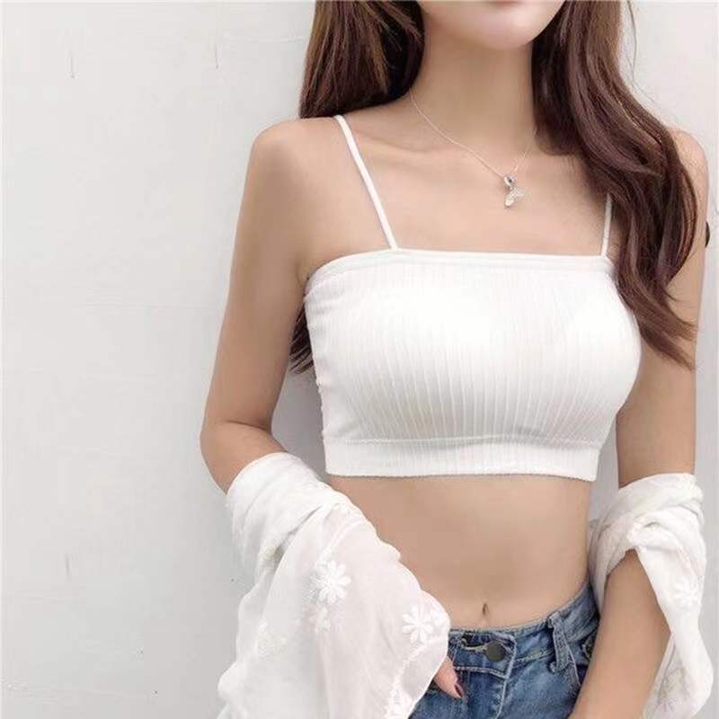 70-120 pounds underwear women's no rims small camisole student girl's chest-wrapped bottoming tube top bra autumn