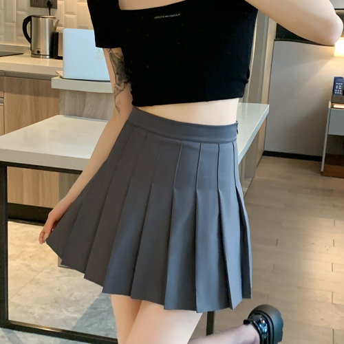 Pleated skirt women's skirt short skirt summer new high waist slim college style jk skirt a line skirt