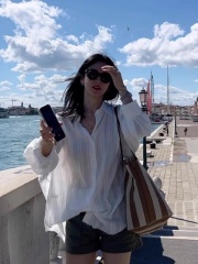 白色襯衫2024新款女夏季氣質淑女炸街日常百搭顯白減齡