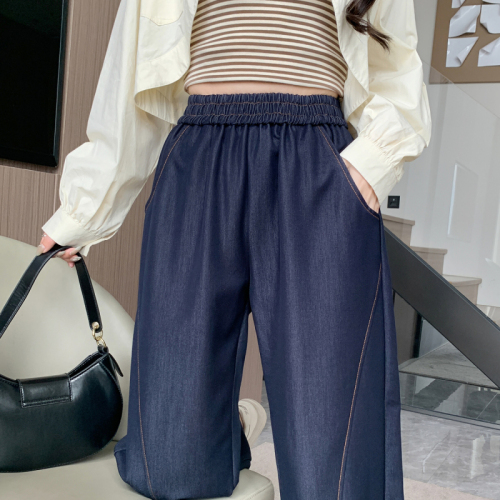 Actual photos of autumn large size wide leg pants, slimming carrot jeans, scimitar pants for fat mm, large size floor mopping banana pants, high waist